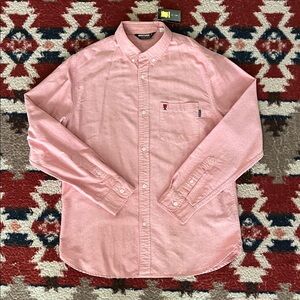 Undefeated Men's U-Man Oxford II Light Pink Casual Button-Down Shirt Size S